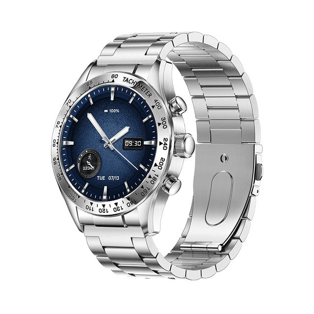 2026 Classic Smart Watch KM95 Men 3 Buttons Two Straps Stainless Steel Case BT Call Sleep Tracker AI Voice Assistant IP67