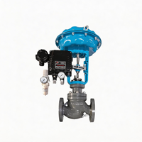 Vanne de régulation de débit pneumatique avec positionneur proportionnel 4-20 mA pour le contrôle de la température de l'huile thermique industrielle, du vapeur et de l'eau