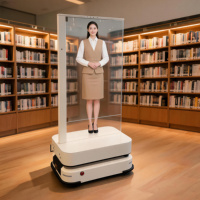 Robot Móvil OLED Transparente de 30 Pulgadas |   Robot Autónomo de Publicidad para Animación en Tiendas Minoristas |   Control Remoto/Aplicación para Windows