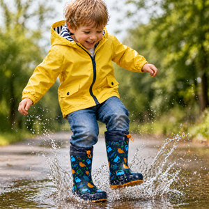 Bottes <span class=keywords><strong>de</strong></span> <span class=keywords><strong>pluie</strong></span> imperméables mignonnes pour enfants, faible MOQ, bottes en caoutchouc EVA antidérapantes à imprimé dinosaure <span class=keywords><strong>de</strong></span> dessin animé pour tout-petits, pour garçons - Product Image 6