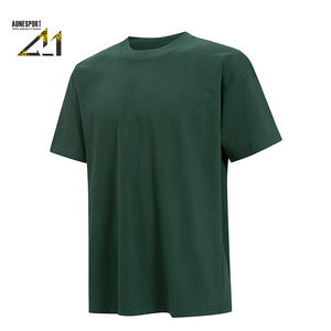 T-shirt décontracté pour homme, 100% coton, tricoté, 320g, poids lourd, respirant, coupe classique, col rond, manches courtes - Product Image 4