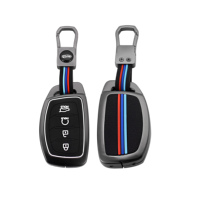 DM nouvelle arrivée en alliage de Zinc silicone étui à clés de voiture pour Hyundai IX35 4 boutons Flip voiture accessoires porte-clés