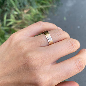 MaiYi 男女ペア結婚指輪セット 14K ソリッドゴールド結婚指輪 カップルセット モアサナイトカップルリング - Product Image 5