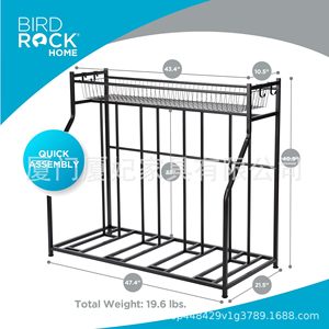 Bird Rock Home <b>Bicycle</b> Rack Floor Standing Metal Garage Storage Organizer Outdoor Freestanding - Product Image 5