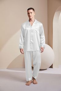 <span class=keywords><strong>Pigiama</strong></span> in Seta 16mm, Maniche Lunghe e Pantaloni, Set Elegante per Casa, 100% Seta - Product Image 2