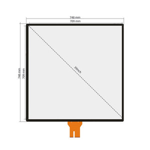 Écran tactile capacitif carré de 39.5 pouces G + G USB I2C affichage numérique multi-touch - Product Image 1