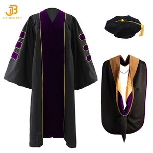 Unisex abito di laurea di dottorato Deluxe, cappuccio di dottorato e dottorato <span class=keywords><strong>Tam</strong></span> pacchetto 8 lati - Product Image 6