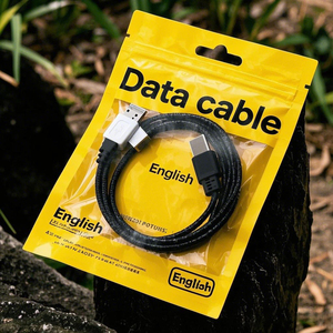 Tùy chỉnh in Cáp dữ liệu gói nhựa túi Mini Snack Túi 3 bên niêm phong độ ẩm bằng chứng bao bì Di động Túi Mylar - Product Image 1