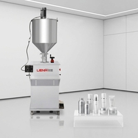 Machine de remplissage de pâtes cosmétiques LIENM avec piston, chauffage à double enveloppe, trémie et agitateur mélangeur