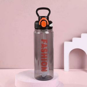 Large-Capacity Reusable Food-Safe Transparent PC Plastic Camping Fitness One-Button Water <b>Bottle</b> 650/750ml - Product Image 4