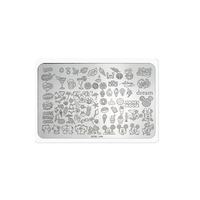 Plaque de tamponnage pour ongles en acier inoxydable souple, motifs art urbain, lettres graffiti variées, éléments dragon chinois, usage quotidien