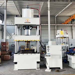 Máy ép thủy lực bốn cột SUNSHINE 400T, xe đẩy, tạo hình kéo sâu, dập kim loại với bơm động cơ PLC - Product Image 3