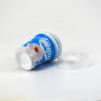 Emballage en feuille d'aluminium pour yaourt de qualité alimentaire Big Mouth et récipient en PP blanc pour yaourt pour sauce de fondue chinoise/yaourt/confiture/glace
