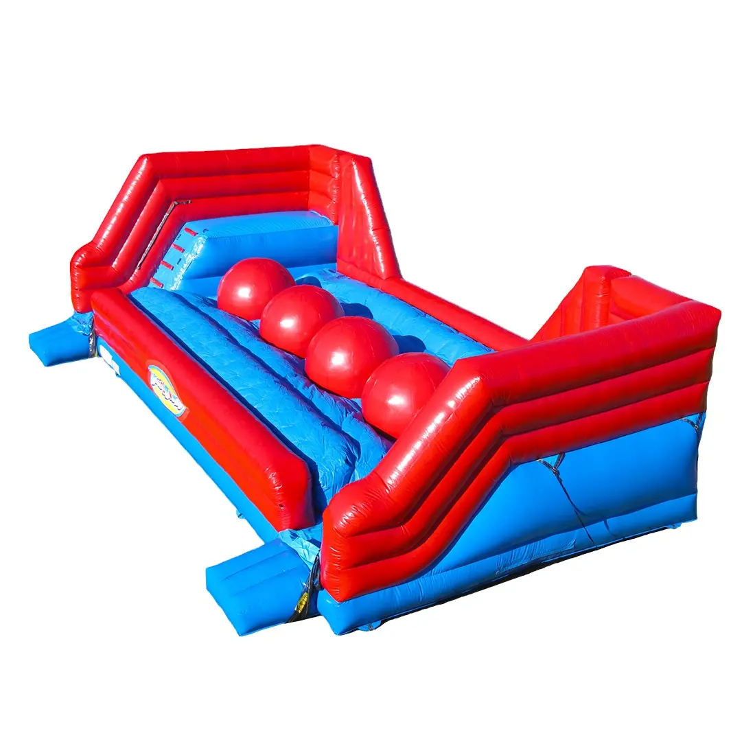 Commercial Interactive Game Inflatable Obstacle Jump Big Balls Course leaps and bounds for kids and adults