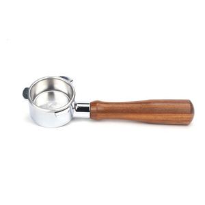 <span class=keywords><strong>Machine</strong></span> à café expresso portable avec manche en bois, 51/54/58mm, sans fond, accessoires de cuisine - Product Image 4
