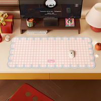 Grand tapis de souris esthétique MQ, tapis de bureau étendu, tapis de bureau mignon pour femmes, tapis de souris pour clavier, tapis de table pour ordinateur portable 35*80cm