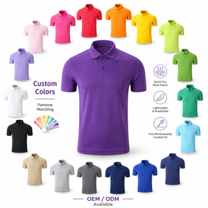 Polo de Malla de Secado Rápido, Transpirable, Manga Corta, con Logotipo Personalizado, Uniforme Deportivo Corporativo, <span class=keywords><strong>Golf</strong></span> OEM - Product Image 5
