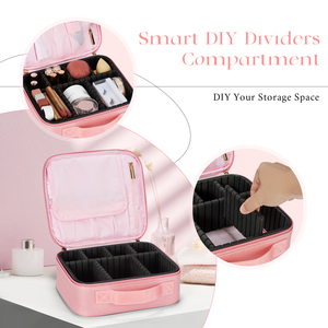 Traveling <b>Makeup</b> Bag <b>Case</b> Portable Cosmetic Artist Storage Adjustable Dividers <b>Makeup</b> Brushes Organizer Toiletry Bag - Product Image 2