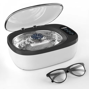 Nettoyeur à ultrasons 600 ml avec minuterie numérique, machine de nettoyage domestique pour lunettes, bijoux, montres, appareils dentaires - Product Image 1