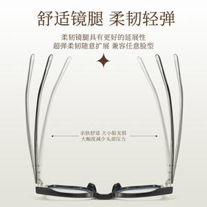 Montures de lunettes carrées tendance en TR90 avec verres en résine anti-lumière bleue, unisexe, monture complète, origine Danyang TR28031 - Product Image 4