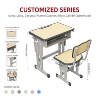 B60-DLPN02 Mobilier de classe réglable en hauteur par le fabricant, bureaux et chaises pour lycéens