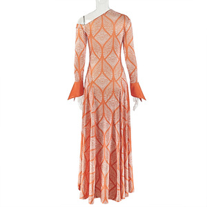 Robe longue évasée à manches longues pour <span class=keywords><strong>femme</strong></span>, imprimé STOCK, style africain, tailles S-L - Product Image 3