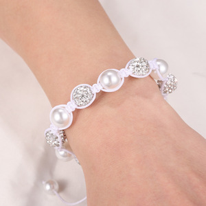 Pearl <b>Bracelet</b> White <b>Adjustable</b> Beaded Jewelry For Everyday Wear Unisex - Product Image 2