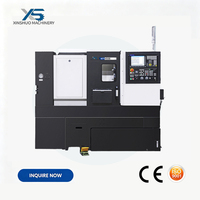 Mesin Bubut CNC Fanuc Single Spindle Tugas Ringan 12 Stasiun Perkakas Presisi 0.003mm 300mm Panjang Kerja Tipe Slant Bed 220V