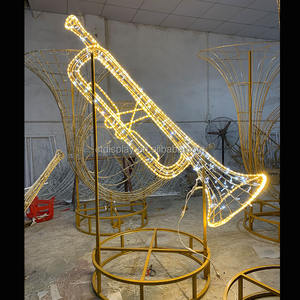 Ticari peyzaj noel dev dekorasyon müzikal trompet Motif ışık - Product Image 2