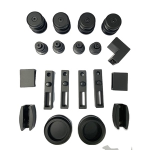 Professionale di fabbrica in acciaio inox a doppia ruota porta scorrevole Kit Hardware per il bagno porta di vetro - Product Image 5