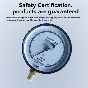 Instrumento de bandeira vermelha YOB-150B Digital Precision Pressure <span class=keywords><strong>Vacuum</strong></span> <span class=keywords><strong>Gauge</strong></span> 100mm Oil-Free Back Tipo de Aplicação de Gás Nível 0.4 - Product Image 4