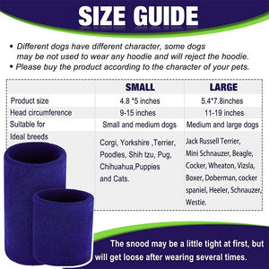 犬のグルーミングイヤーマフソフトウォームノイズプルーフイヤーマフペットイヤーカバークロスハットグルーミング入浴ブロー乾燥ペットヘッドスリーブ - Product Image 3