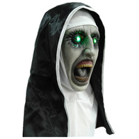 Masque de visage en latex effrayant et effrayant pour enfants, fête d'Halloween, mascarade, accessoires de fête cosplay, accessoires d'horreur, masque de poupée fantôme religieuse bébé