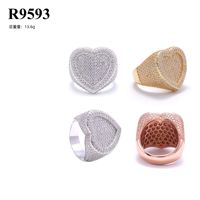 Pass Diamond Tester glacé Argent Sterling 925 Plaqué Or Rappeurs Bijoux VVS Diamant Moissanite Bague Hip Hop