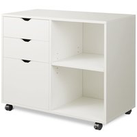Armoire de bureau amovible trois dessiner deux grille classeur blanc