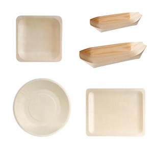 Vaisselle et articles de table jetables en <span class=keywords><strong>bois</strong></span>, assiette écologique - Product Image 2