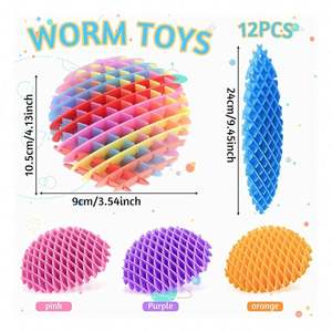 Set de Juguetes Antiestrés de Bolsillo, Mini Fidget Slug Gear y Slider para Aliviar la Ansiedad y Mejorar la Concentración en Movimiento - Product Image 4