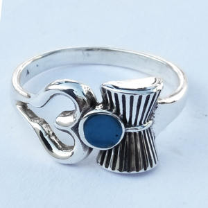 แหวนโอมโบฮีเมียนตั้งเป็นหนามเตยสำหรับเด็กผู้หญิงวันเกิดชาวคริสเตียนทำด้วยมือ925อินเดีย - Product Image 4