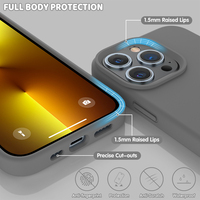 Coque de protection antichoc en silicone souple liquide avec logo couleur personnalisé d'origine pour iPhone 15 14 11 12 13 Pro Max coque de téléphone