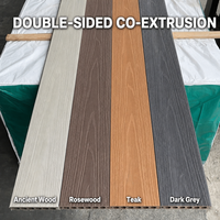 Planches de terrasse en composite bois-plastique (WPC) réversibles bicolores à capuchon, co-extrusion robuste, pour extérieur