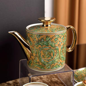 Nordic Green Luxury 15-Piece Ceramic Bone Porcelain Coffee Set <b>for</b> Afternoon <b>Tea</b> Promotional Offer - Product Image 2