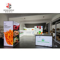 Stand d'exposition modulaire personnalisé avec éclairage LED et graphiques en tissu SEG, boîte lumineuse pour salon professionnel, idéal pour la promotion de marques de vêtements