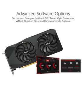 ASUS <span class=keywords><strong>AMD</strong></span> <span class=keywords><strong>Radeon</strong></span> RX 5700 Overclocké 8G GDDR6 Double Ventilateur EVO Édition DisplayPort Carte Graphique Gaming (DUAL-<span class=keywords><strong>RX5700</strong></span>-O8G-EVO) - Product Image 5