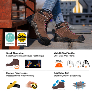 Migliori Scarpe Antinfortunistiche da <span class=keywords><strong>Donna</strong></span> con Punta in Composito Stivali da Lavoro da <span class=keywords><strong>Donna</strong></span> con Punta in Acciaio Stivali da Cantiere alla Moda per Signora - Product Image 4
