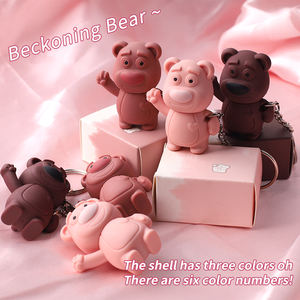 Superventas lindo oso ondulante llavero líquido lápiz labial antiadherente taza de larga duración hidratante Color mejora brillo de labios mate - Product Image 3