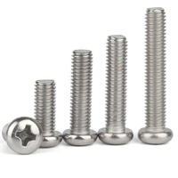 M3 argent plaqué phillips pan tête croisée ronde petite vis de boulon pour machine