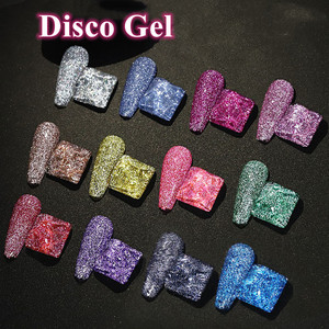 Nouvelle Collection <span class=keywords><strong>Printemps</strong></span> <span class=keywords><strong>2023</strong></span> : Vernis à Ongles Gel UV Rose Effet Disco Flash Verre Brisé - Product Image 2