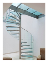 Escalier en colimaçon nord-américain Ace, escalier intérieur moderne, marches en bois, escaliers en colimaçon intérieurs