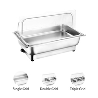 Matériel de maintien au chaud et de présentation pour la restauration commerciale : Réchauds de buffet électriques en acier inoxydable, Bain-marie, Chauffe-plats