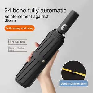 Paraguas de Viaje Plegable Doble, Retráctil, Automático, de 24 Varillas, para Exteriores, con Protección contra la Lluvia, Venta al Por Mayor - Product Image 2